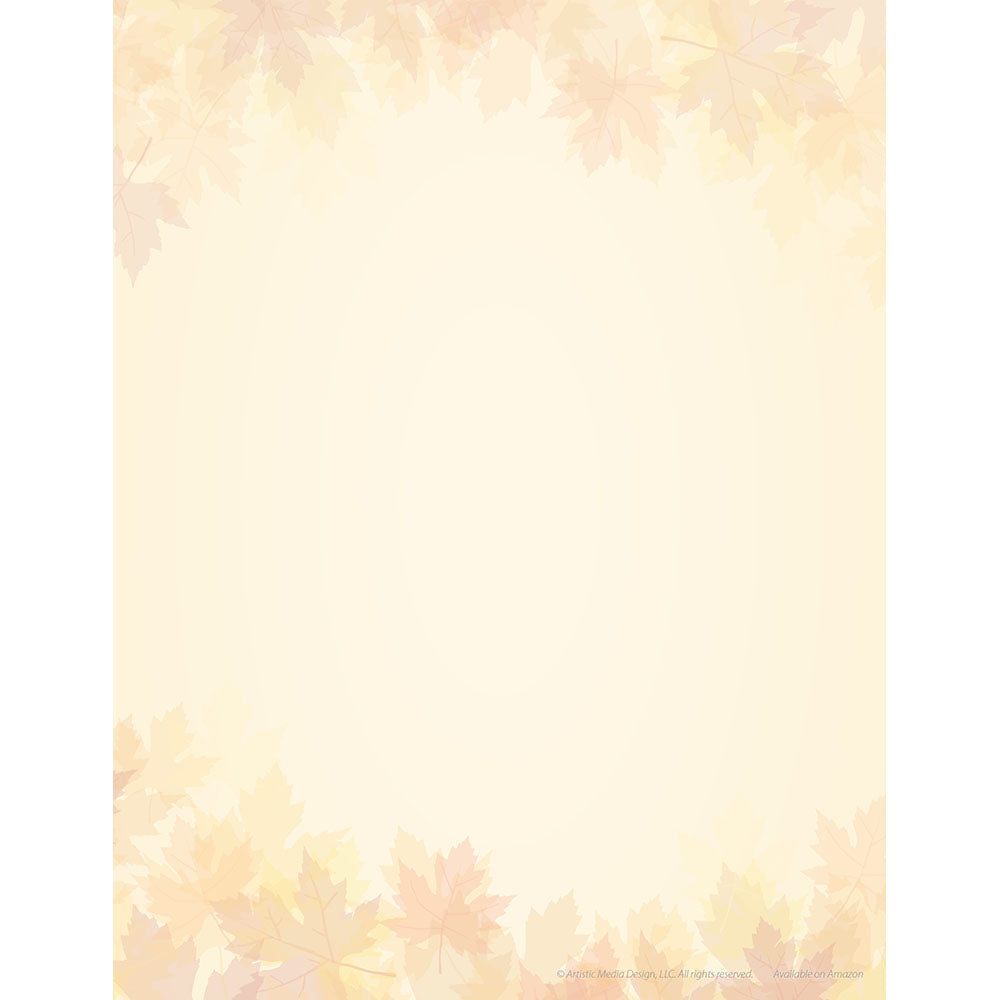 Stationery (Set of 40) - Seasonal Letterhead - 8.5" x 11" Letter-sized - Winter, Spring, Summer, Fall and Multi Packs Available