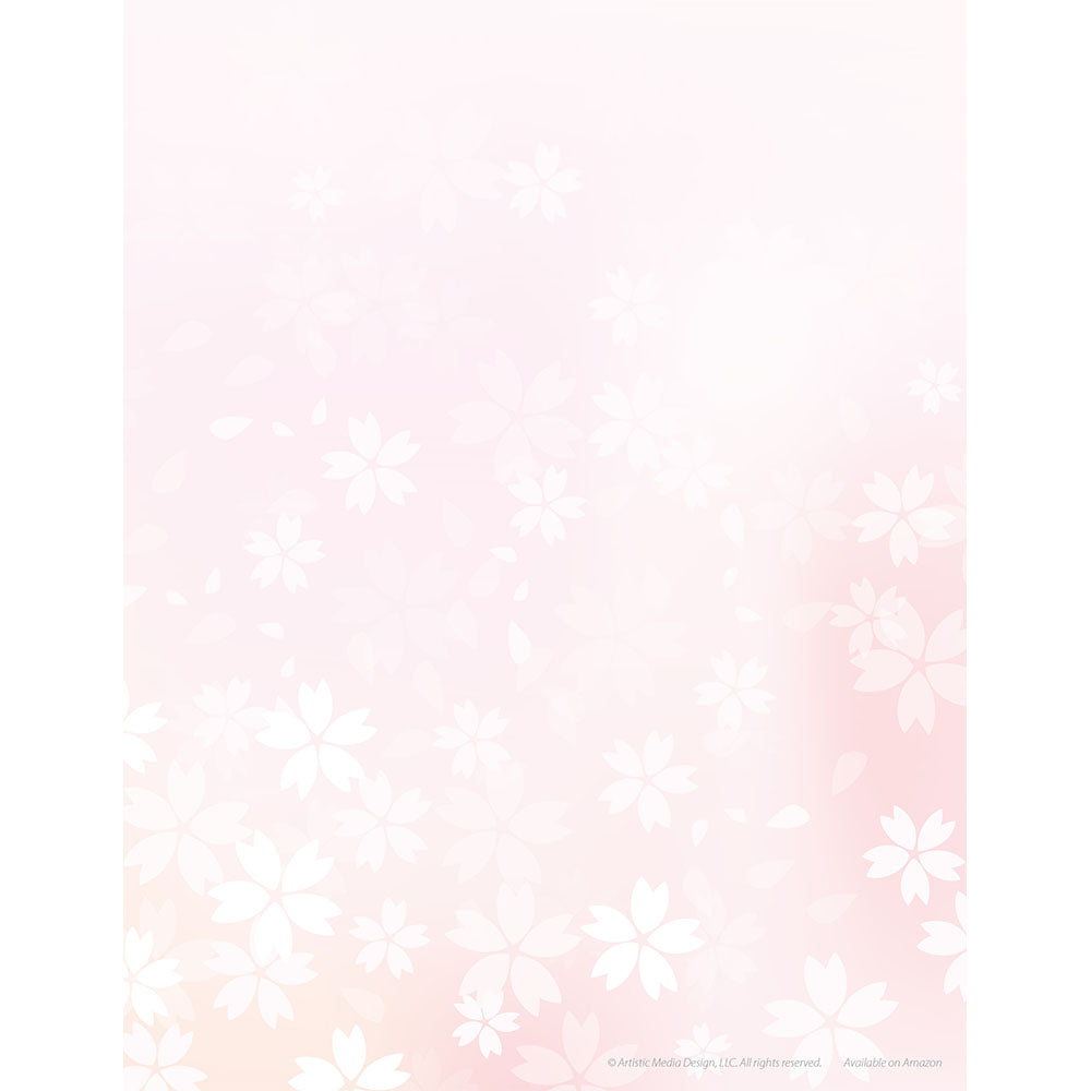 Stationery (Set of 40) - Seasonal Letterhead - 8.5" x 11" Letter-sized - Winter, Spring, Summer, Fall and Multi Packs Available